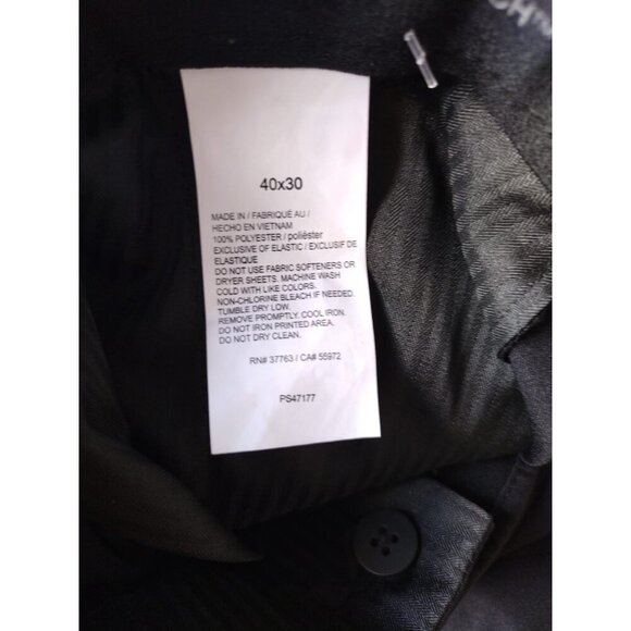 PERRY ELLIS PORTFOLIO, polyester dress pants, black, for men, size 40x30. NWT. - Picture 3 of 7